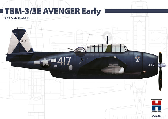 H2K72035 Hobby 2000 1/72 Grumman TBM-3/3E Avenger early version (ex-Hasegawa)