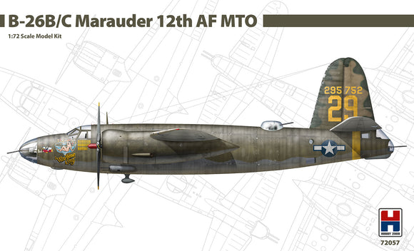 Hobby 2000 H2K72057 1/72 Martin B-26B/C Marauder ex-HASEGAWA+ CARTOGRAF decals + MASK