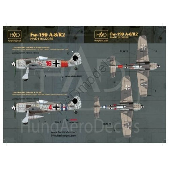 HUN32039 HAD Models 1/32 FOCKE-WULF FW 190A-8 / R2
