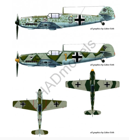 HUN32052 HAD Models 1/72 Messerschmitt Bf-109E-4 (Black 9 
