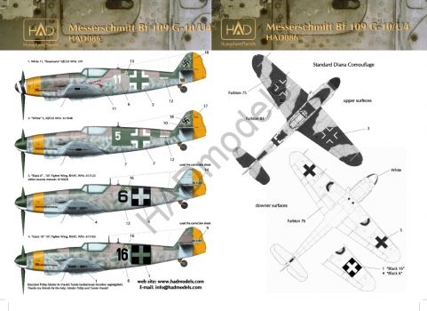 HUN48086 HAD Models 1/48 Messerschmitt Bf-109G-10/U4