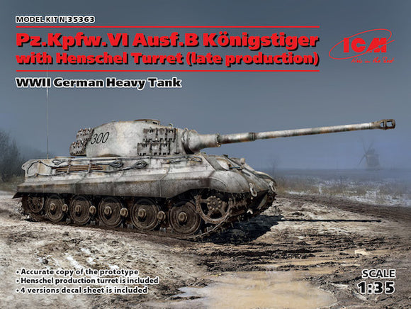ICM35363 ICM 1/35 Pz.Kpfw.VI Ausf.B Konigstiger with Henschel Turret (late production) (100% new moulds)