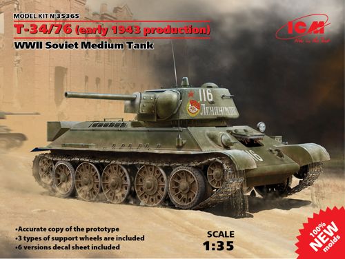 ICM35365 ICM 1/35 Soviet T-34/76 (early 1943 production)