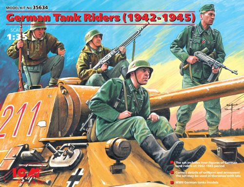 ICM35634 ICM 1/35 German Tank Riders 1942-45 (4 x Figure)