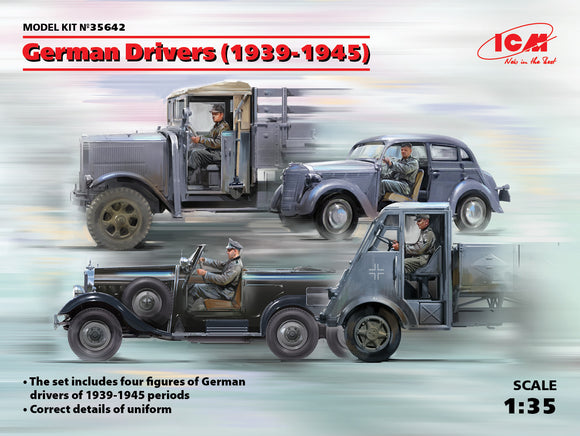 ICM35642 ICM 1/35 German Drivers (1939-1945 WWII) (4 figures) (100% new molds)