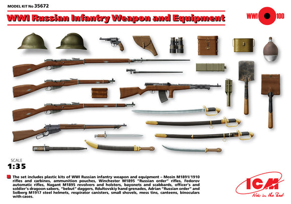ICM35672 ICM 1/35 WWI Russian Infantry Weapon and Equipment