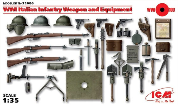 ICM35686 ICM 1/35 WWI Italian Infantry Weapon and Equipment