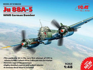 ICM48232 ICM 1/48 Junkers Ju-88A-5 WWII German Bomber