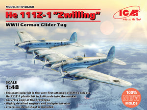 ICM48260 ICM 1/48 Heinkel He-111Z-1 "Zwilling", WWII German Glider Tug