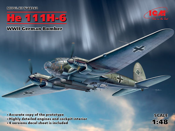 ICM48262 ICM 1/48 Heinkel He-111H-6 WWII German Bomber