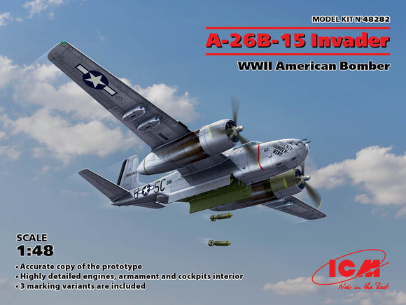 ICM48282 ICM 1/48 Douglas A-26B-15 Invader, WWII American Bomber