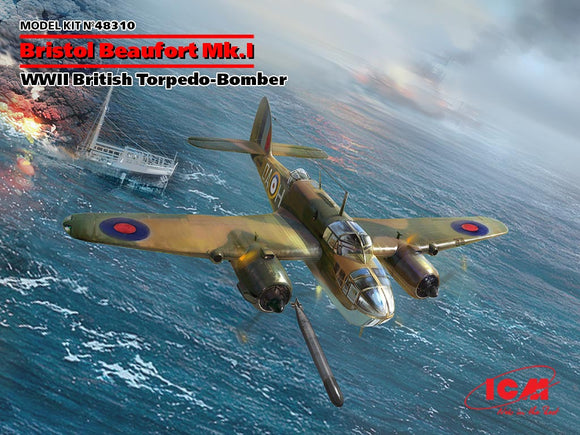 ICM ICM48310 1/48 Bristol Beaufort Mk.I WWII British Torpedo-Bomber (100% new molds) (pictures of a completed model have been added)