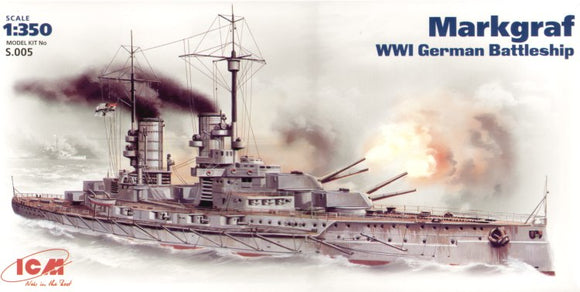 ICMS005 ICM 1/350 Margraf WWI German battleship