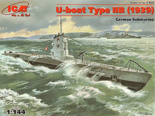 ICMS009 ICM 1/144U-Boat Type IIB WWII German Submarine 1939