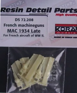 KORADS72208 Kora 1/72 French Machineguns MAC 1934 Late For French Aircraft of WWII