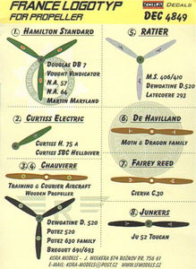 KORD4849 Kora 1/48 France WWII propeller manufacturer logo's
