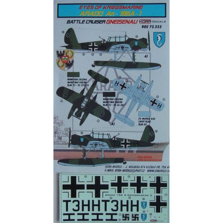 KORD72323 Kora 1/72 Arado Ar-196A-1 (GNIESENAU) (Airfix, Encore, Heller and Revell kits)