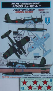 KORD72334 Kora 1/72 Arado Ar-196A-3 (ADMIRAL SCHEER) (Airfix, Encore, Heller and Revell kits)