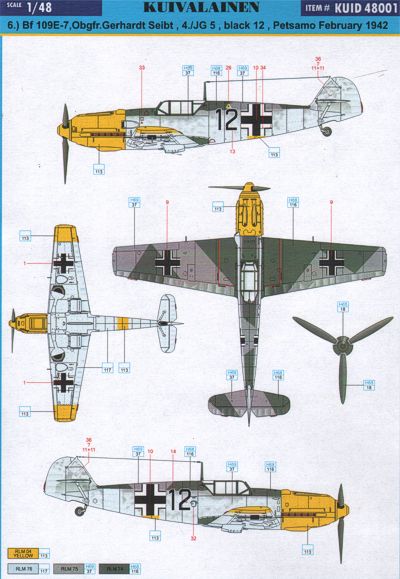 KUID48001 Kuivalainen 1/48 Description:Luftwaffe Messerschmitt Bf-109E – Hobby Mania