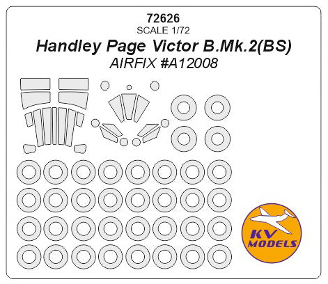 KV72626 KV Model 1/72 Handley-Page Victor B.2 + wheels masks (Airfix AX12008 kits)