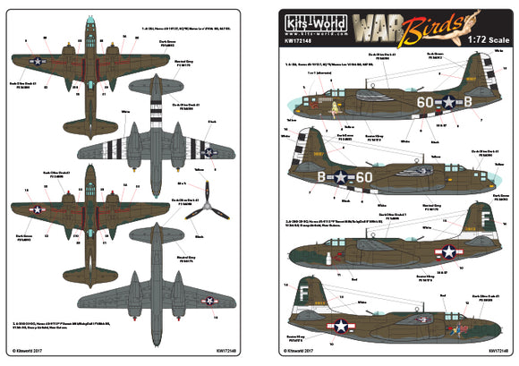 KW172148 Kits-World 1/72 Douglas A-20J, Havoc 43-10127, 60*B, 