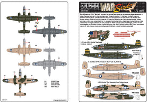 KW172194 Kits-World 1/72 North-American B-25C Mitchell 1:72 Scale B-25C Mitchell “SeaSweep" 310th BG, 428th BS 1:72 Scale B-25C Mitchell “The Strawberry Roan" 12th BG, 434th BS