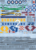 KW172235 Kits-World 1/72 Gloster Gladiator Roundels, Code letters & serials plus markings for the colourful Pre World War II Aircraft