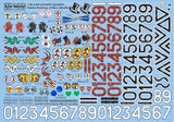 KW148186 Kits-World 1/48 Luftwaffe Squadron Fighter Markings of the Luftwaffe. This sheet includes markings of the major Luftwaffe Units operating across Europe and North Africa from 1940 to 1945.