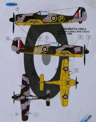 LFMC4854 LF Models 1/48 Captured Focke-Wulf Fw-190A Part II. (Tamiya kits)