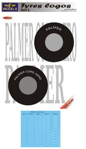 LFMC72186 LF Models 1/72 Tyre manufacturer logo's s logos - Part II. Palmer and Palmer Cord Aero
