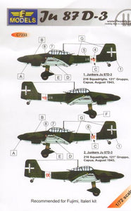 LFMC7233 LF models 1/72 Junkers Ju-87D-3 'Stuka' Italian Air Force (Fujimi, Hobby 20000 and Italeri kits