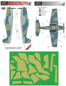 LFMM7222 LF Models 1/72 Grumman Hellcat Mk.I/Mk.II Fleet Air Aim camouflage pattern paint mask (Eduard kits)