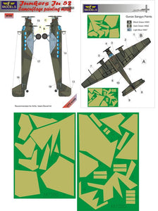 LFMM7250 LF Models 1/72 Junkers Ju-52/3m camouflage pattern paint mask (Airfix, Heller, Italeri, Kovozavody Prostejov and Revell kits)