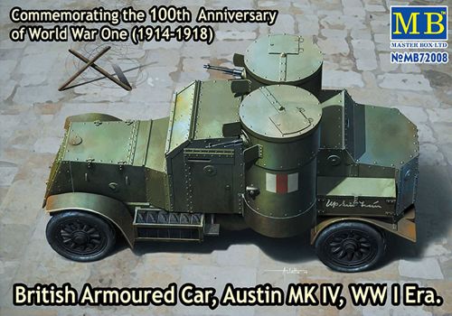 MAS72008 Master Box 1/72 British Armoured Car, Austin, Mk.IV, WWI Era