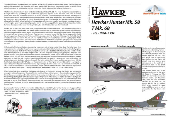 MHN72020 Matterhorn Circle 1/72 Hawker Hunter Mk.58 / T Mk.68 late [F.8]