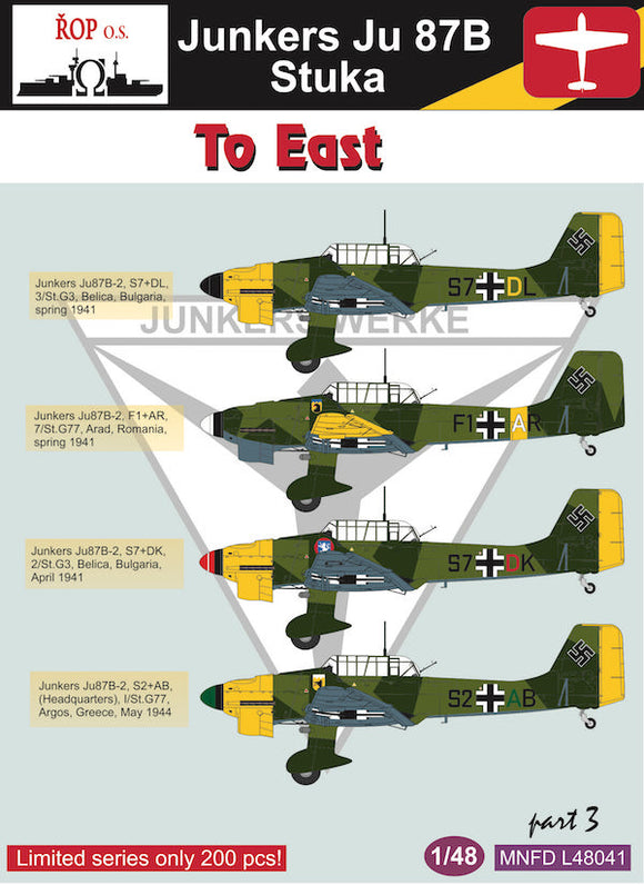 MNFD48041 ROP o.s. 1/48 Junkers Ju-87B-2 'Stuka' - to East Part 3