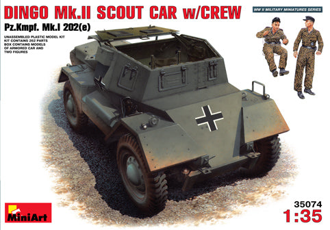 MT35074 Mini Art 1/35 Daimler Dingo Mk.II captured scout car with 2 German crew figures
