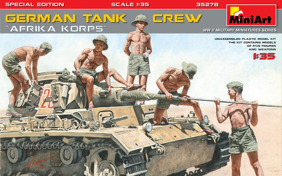 MT35278 Mini Art 1/35 Afrika Korps German tank crew SPECIAL EDITION (WWII)