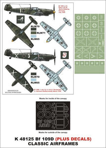 MXK48125 Montex 1/48 Bf 109D (Classic Airframes)