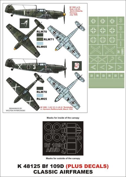 MXK48125 Montex 1/48 Bf 109D (Classic Airframes)