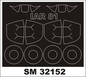 MXSM32152 Montex 1/32 IAR IAR-81C Rumanian fighter canopy masks (Frrom-Azur and