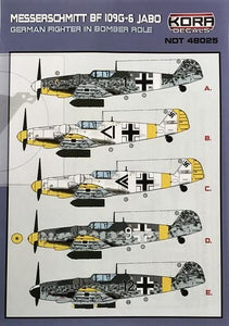 NDT48025 Kora 1/48 Messerschmitt Bf-109G-6 JABO Fighter in Bomber Role
