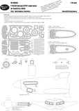 NWAM0354 New Ware 1/32 North-American P-51D-5NA Mustang EXPERT kabuki masks aircraft canopy including inner side masks, clear parts, wheels, propeller, camouflage details