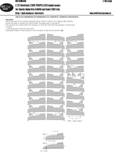 NWAM0440 New Ware 1/48 Grumman E-2C Hawkeye/Grumman E-2C Hawkeye 2000 PROPELLERS kabuki masks (designed to be used with Italeri and Kinetic Model kits)