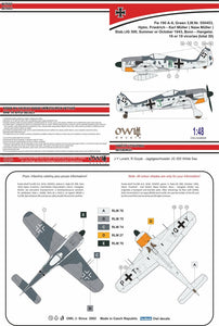 Owl OWLDA48009 1/48 Focke-Wulf Fw-190-A-6 (F.K. Muller) II/JG 300, Green 3