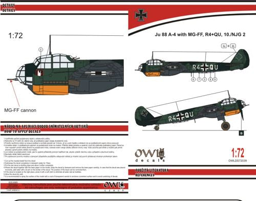 OWLDS7239CR Owl 1/72 Messerschmitt Bf-110C-5 (L2+OR, LG 2) reconnaissance