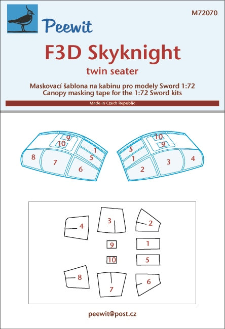 PEE72070 Peewit 1/72 Douglas F3D-2 Skyknight (Sword kits)