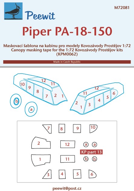 PEE72081 Peewit 1/72 Piper Pa-18-150