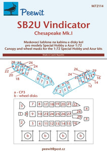 PEE72114 Peewit 1/72 Vought SB2U Vindicator (Azur and Special Hobby kits) [SB2U-1 SB2U-2 SB2U-3 V-156B V-156F]