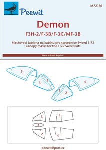 PEE72176 Peewit 1/72 McDonnell F3H-2 Demon (designed to be used with Sword kits) [ F3H-2N/M]